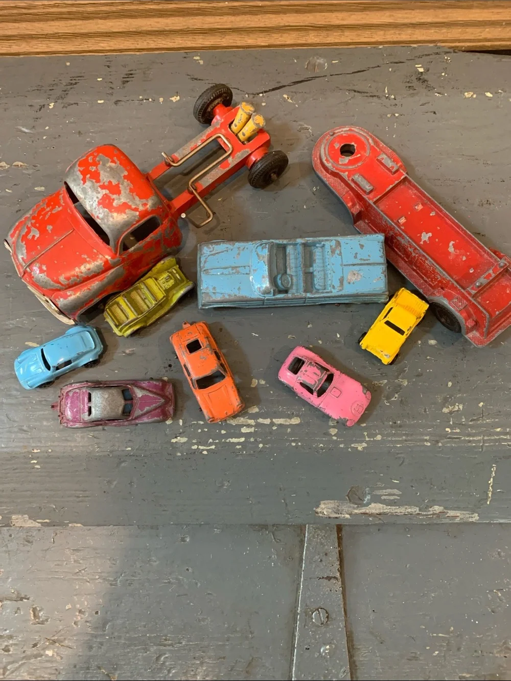 AntiqueVintage-Style Kids Toy Cars and Trucks